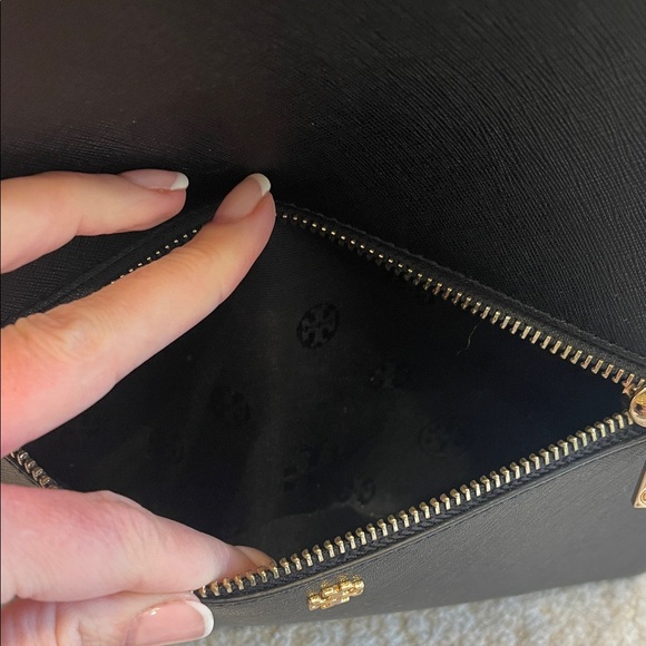 Tory Burch Black Backpack with Gold Accents - Picture 4 of 5